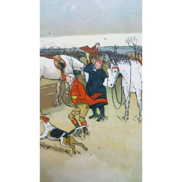 Cecil Aldin artist "The Fallowfield Hunt, The Death" lithograph print c.1900 - Picture 7 of 9